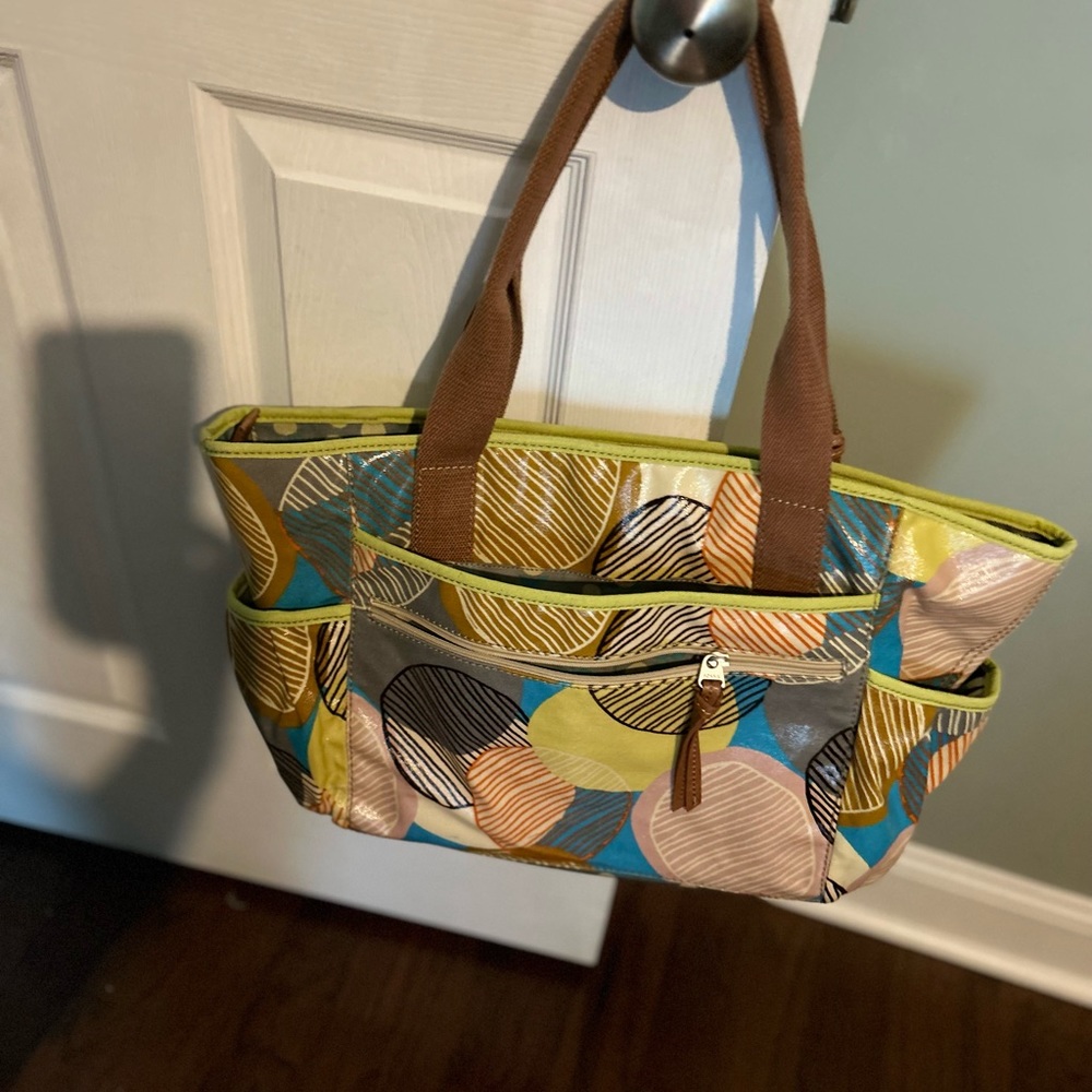 Fossil Keyper Canvas Coated Large Tote Diaper Bag - image 4